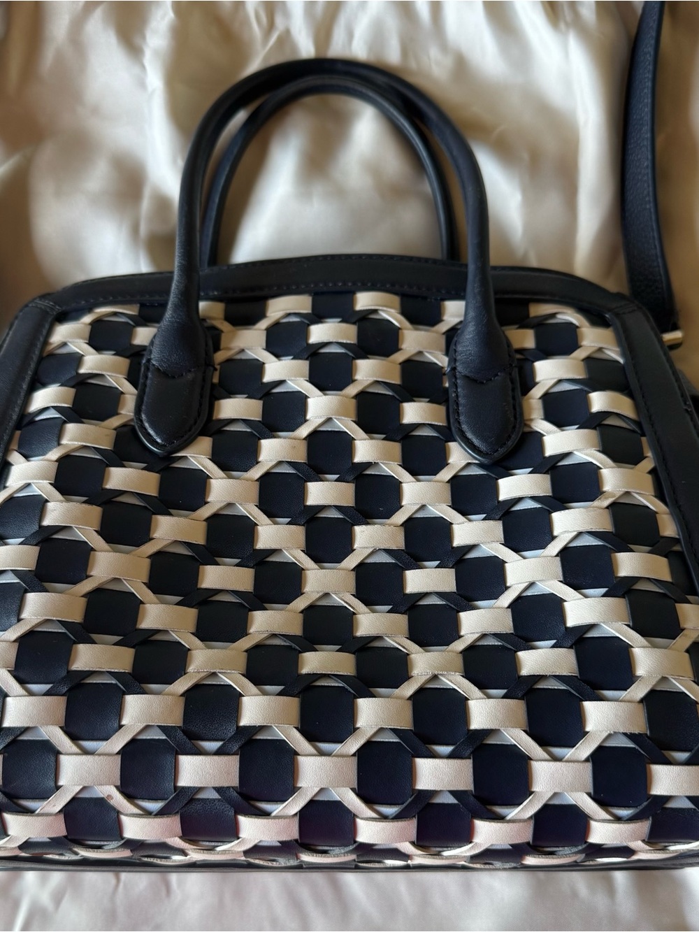 Kate Spade Alexia Gingham Crossbody Clutch KA785 Navy